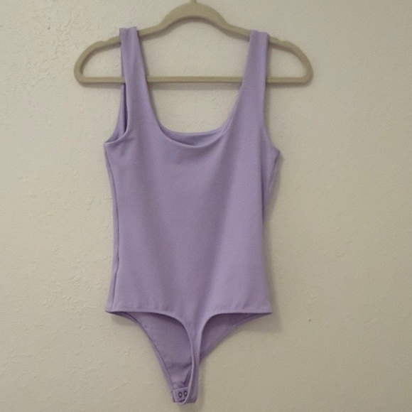 Express Light Purple Body Contour Swimsuit - Picture 3 of 3